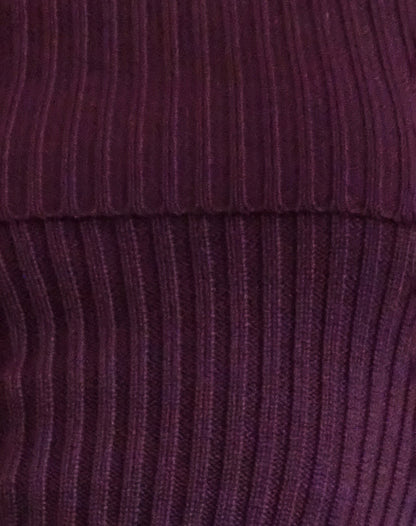 Circe Knitted Bardot Jumper in Burgundy