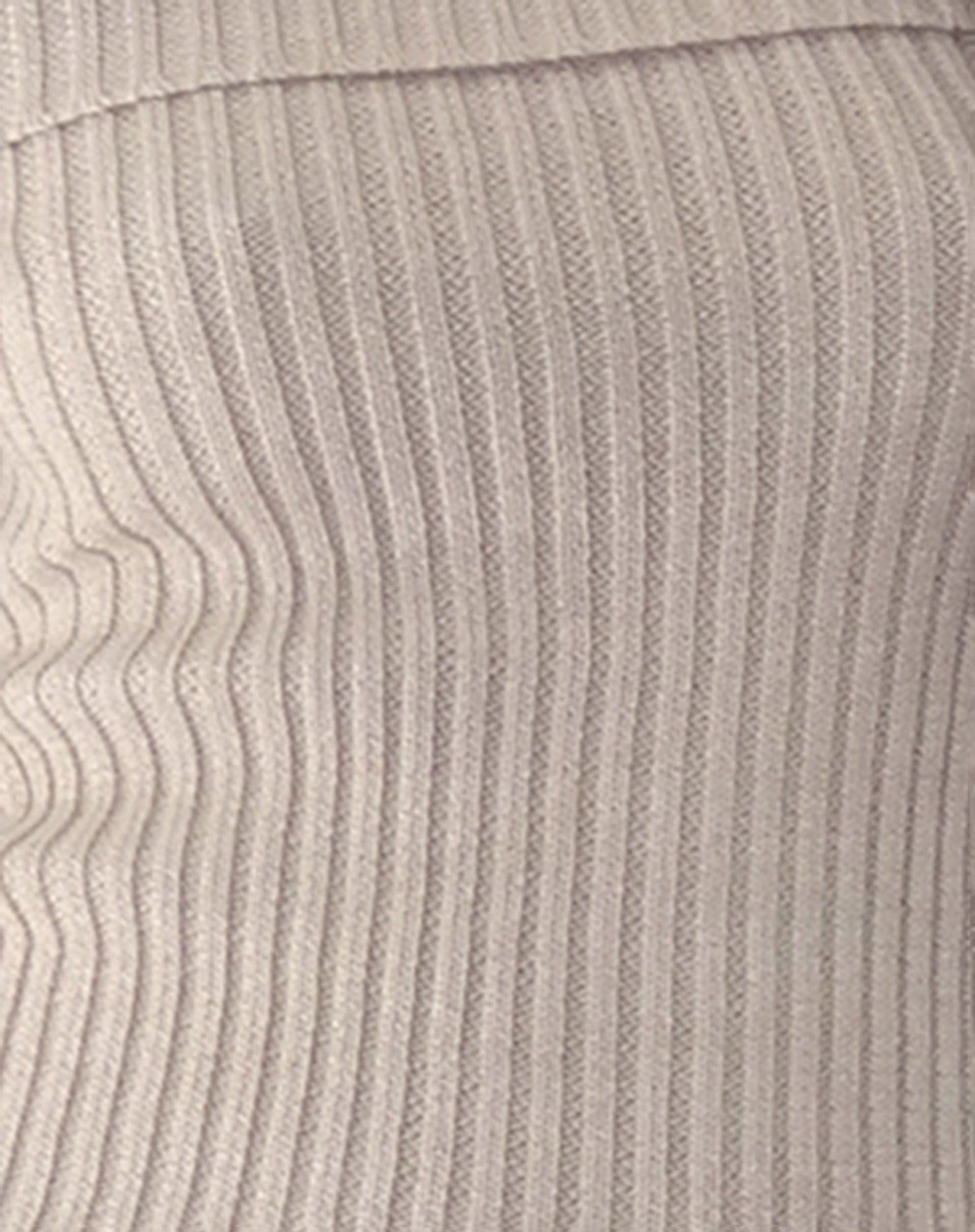 Circe Off-Shoulder Long Sleeve Knit Top in Natural