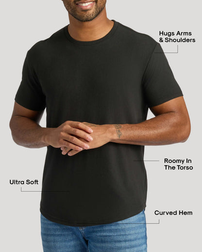 The Staple Curved Hem Classic Crew Neck 6-Pack