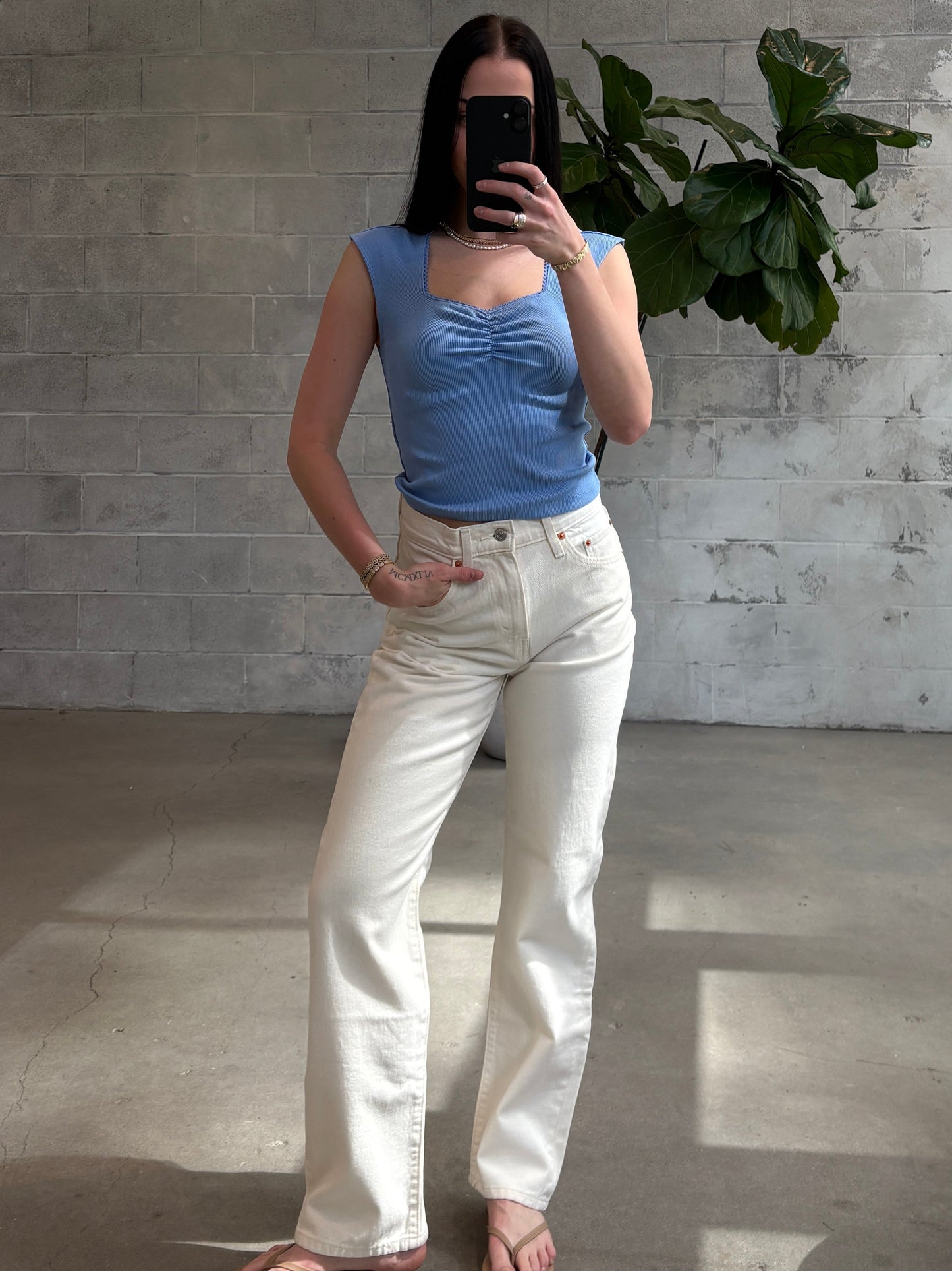 ONLY Short Sleeve Ruched Front Top