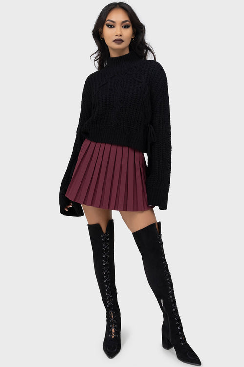 Nightshade's Curse Mini Skirt [DARK RED]