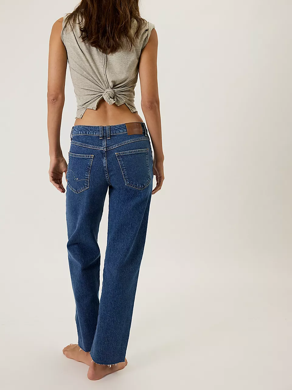 FREE PEOPLE Risk Taker Mid-Rise Straight Jeans