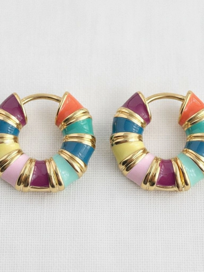 27 Colourful Hoop Earrings