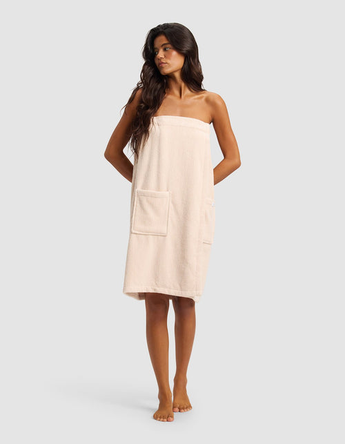 Ribbed Terry Bath Wrap