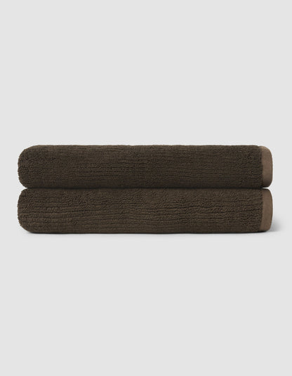 Ribbed Terry Bath Towel Set
