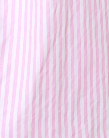 Bandana in Vertical Stripe Pink and White