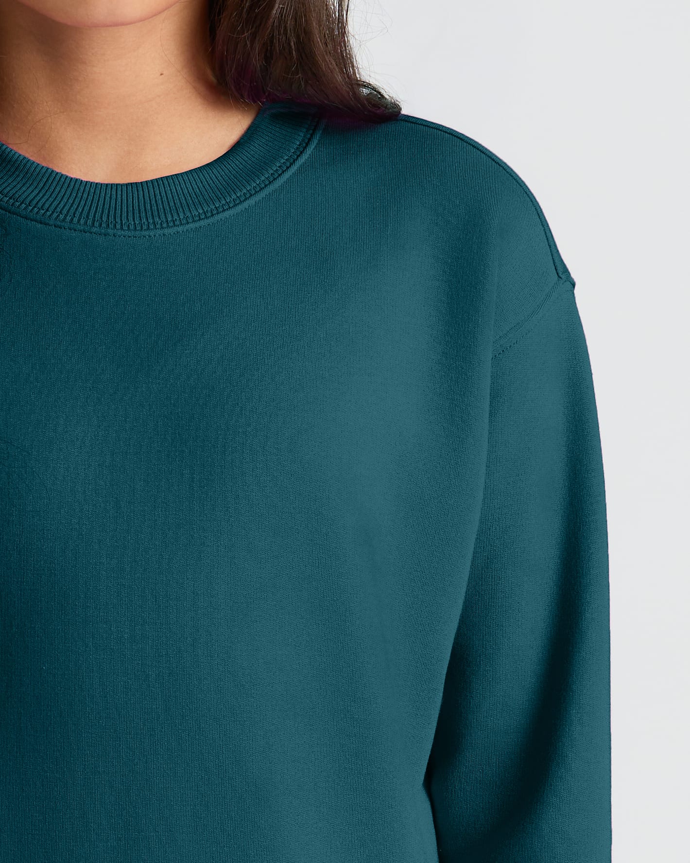 Girls Deep Emerald & Dark Maroon Slouch Pullover Crew 2-Pack