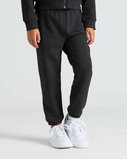 Girls Black & Dark Maroon Relaxed Joggers 2-Pack