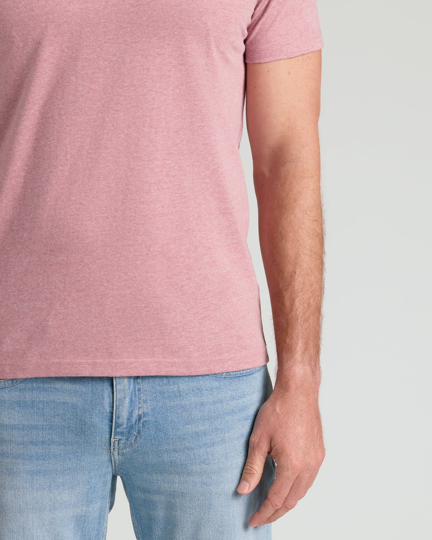 Light Heather Boysenberry Classic Crew Neck