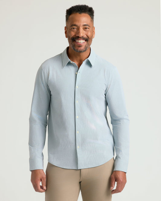 Juniper Stripe Classic Stretch Oxford 2.0