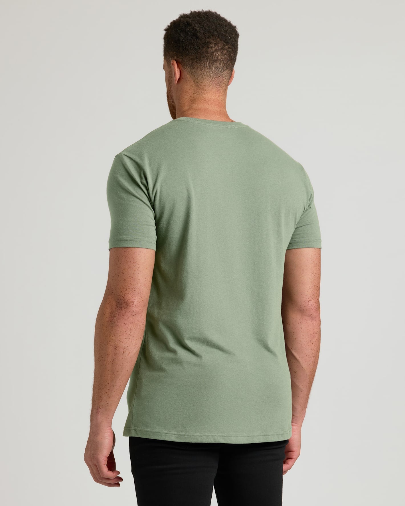 Sage Green Tall Short Sleeve V-Neck