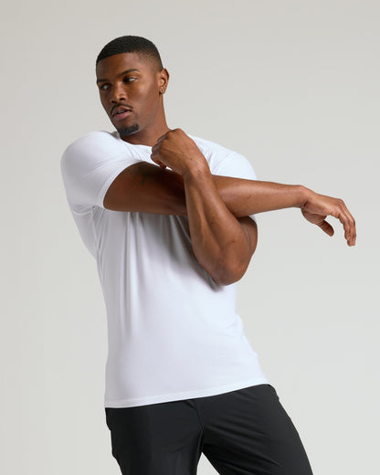 White Tall Active Crew Neck 2.0