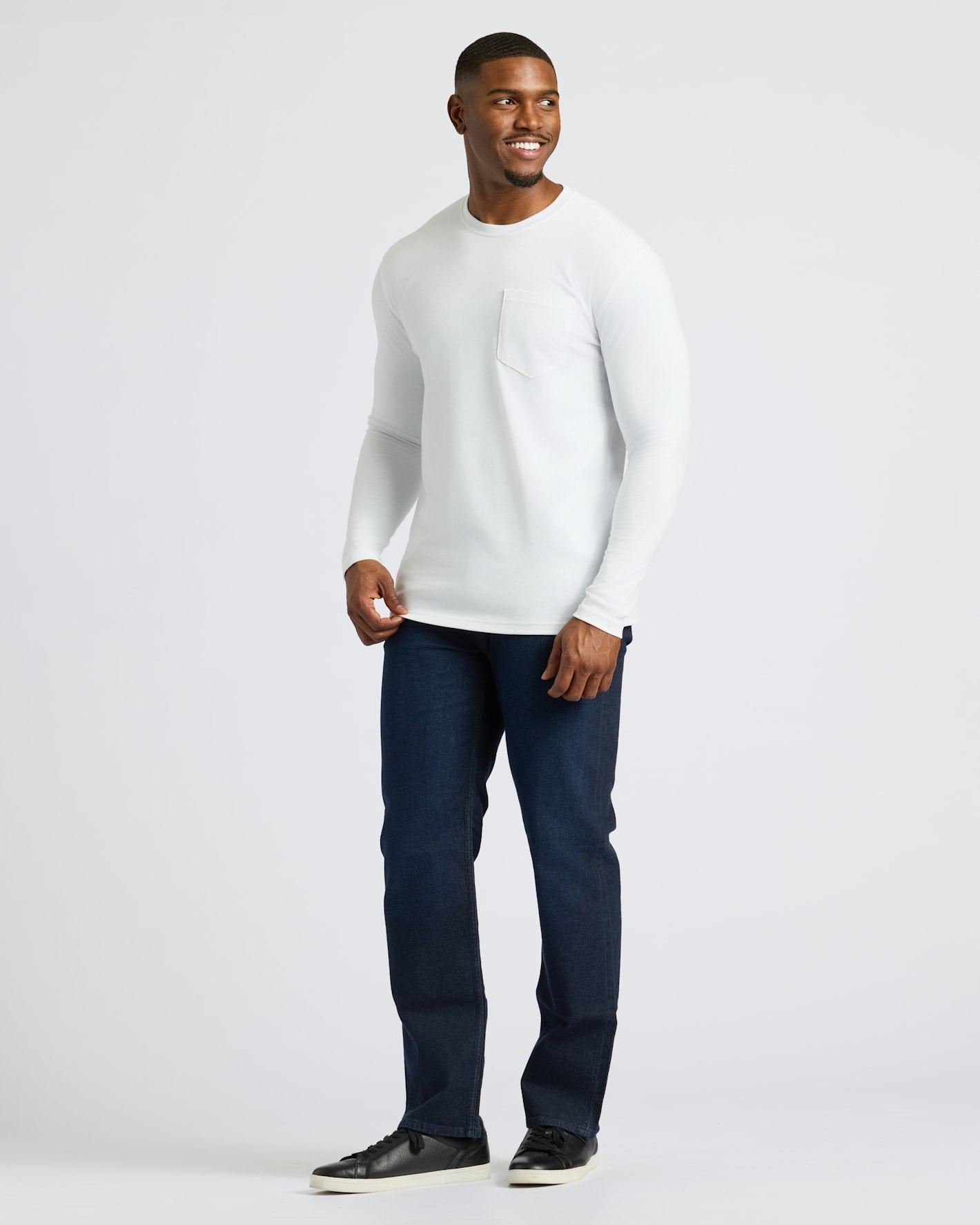 Staple Tall Heavyweight Long Sleeve Pocket Crew 4-Pack