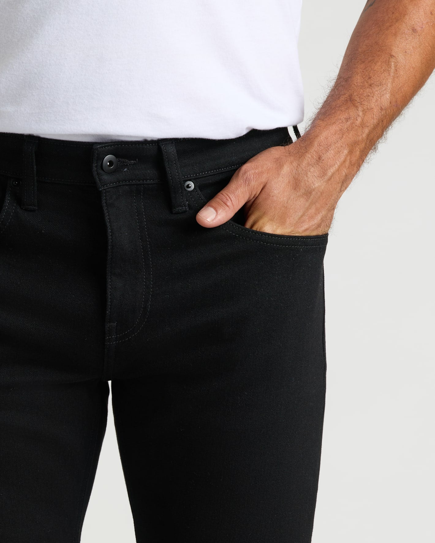 Black Wash Slim Authentic Denim Jeans