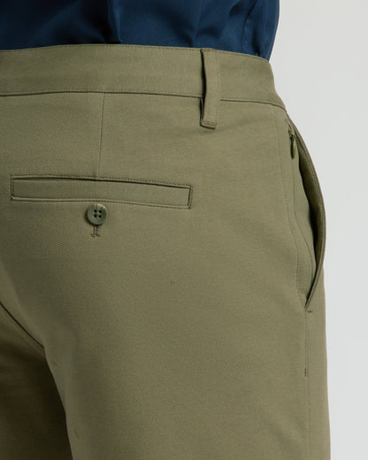 7 Military Green Classic Chino Shorts