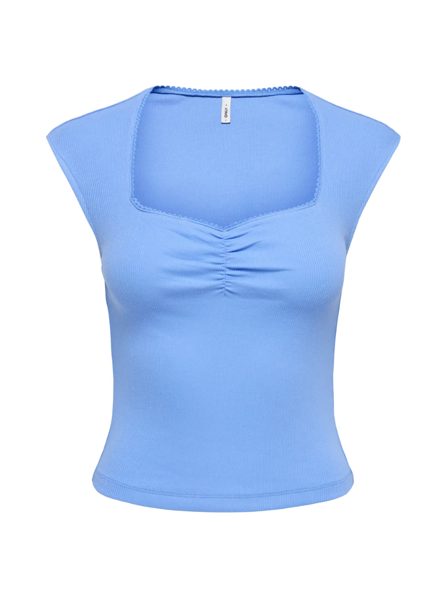ONLY Short Sleeve Ruched Front Top