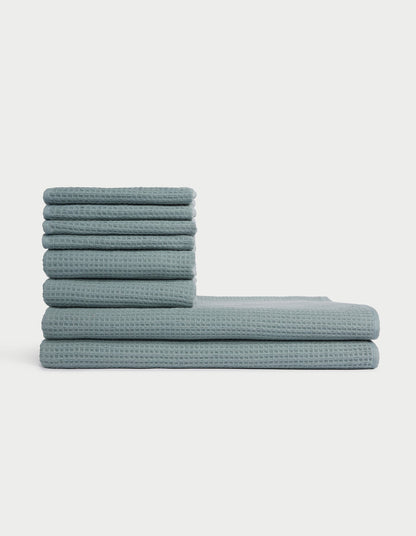 Waffle Bath Towel Set