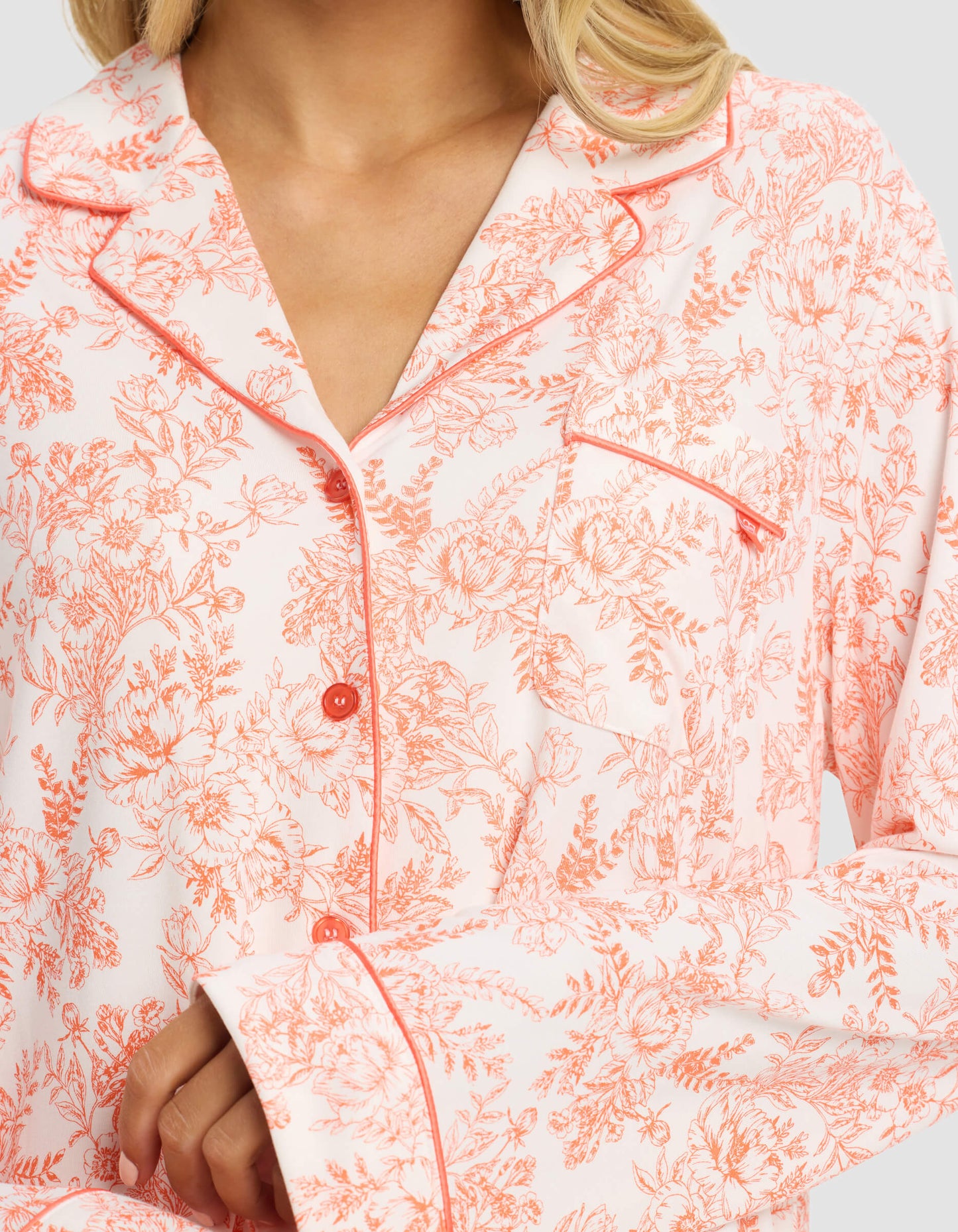 Women's Bamboo Stretch-Knit Long Sleeve Pajama Top