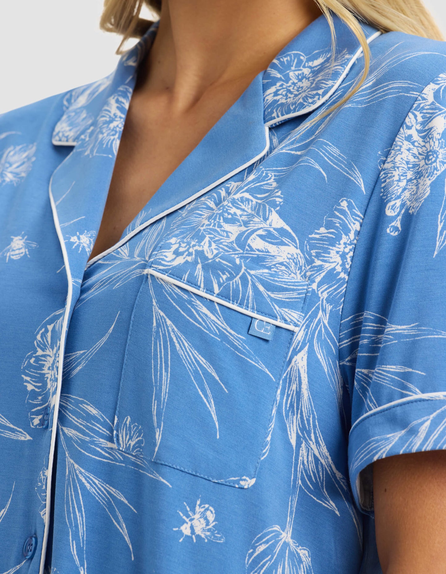 Women's Bamboo Stretch-Knit Short Sleeve Pajama Top