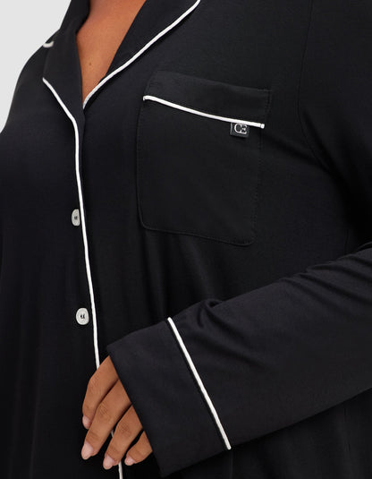 Women's Bamboo Stretch-Knit Long Sleeve Pajama Top
