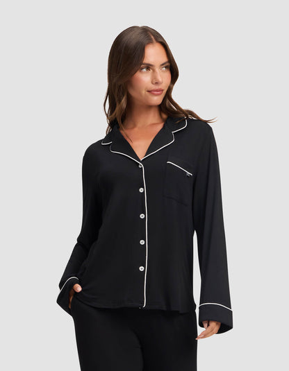 Women's Bamboo Stretch-Knit Long Sleeve Pajama Top