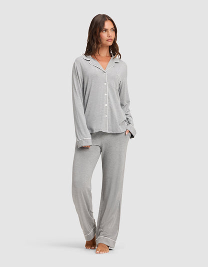 Women's Bamboo Stretch-Knit Long Sleeve Pajama Top TALL