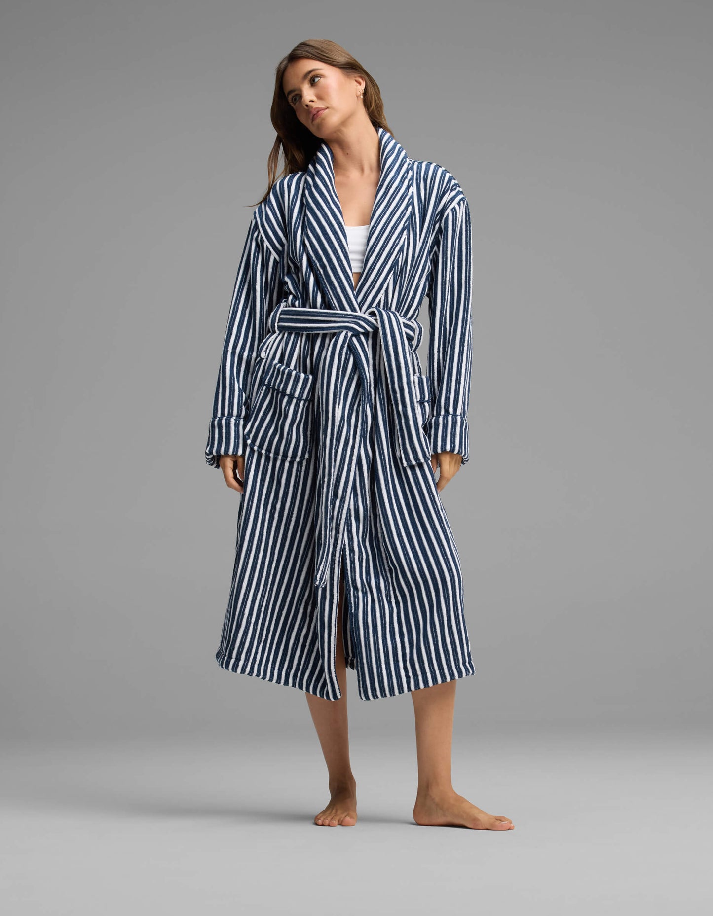 Ribbed Terry Bath Robe