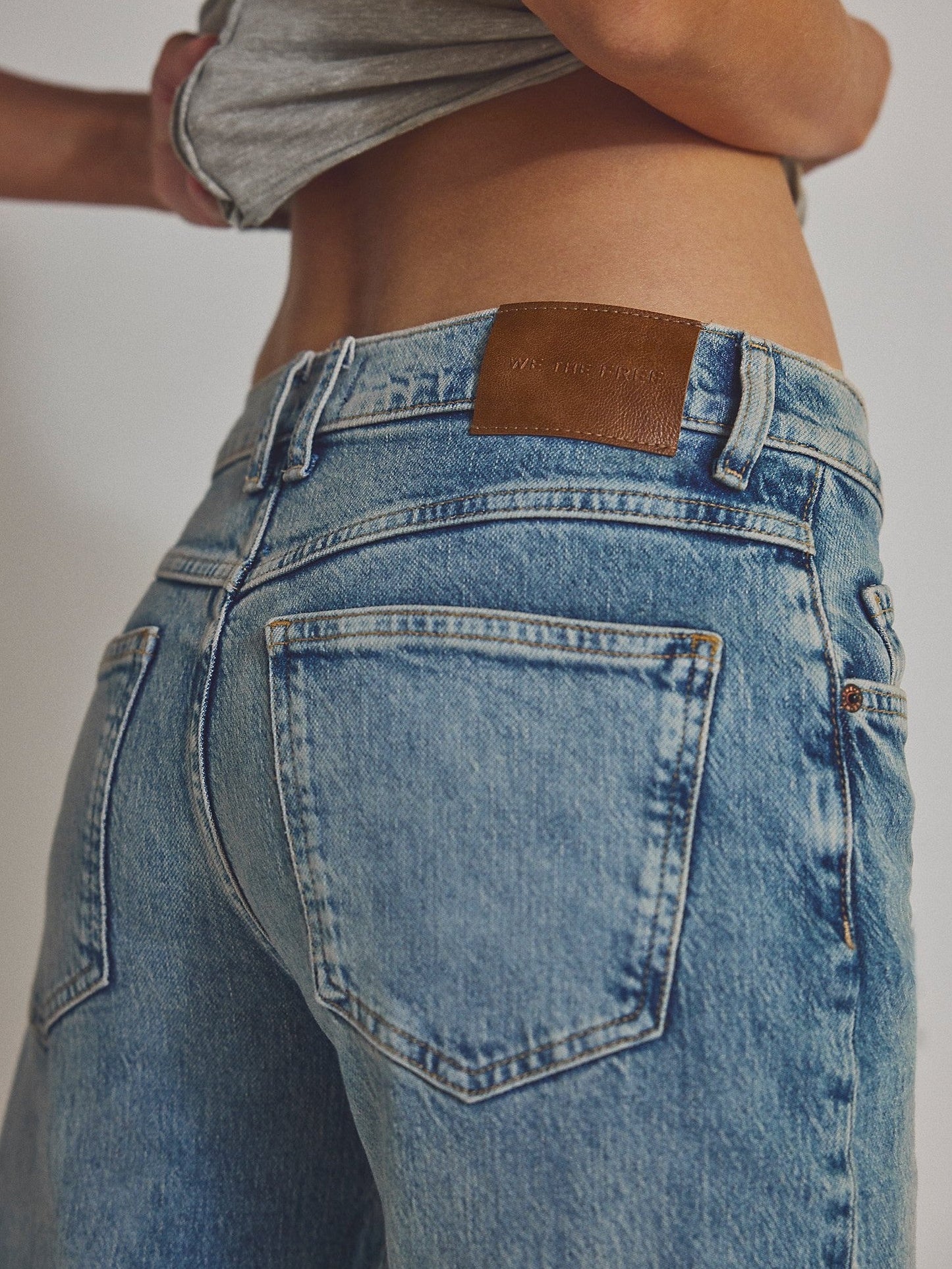 FREE PEOPLE Risk Taker Mid-Rise Straight Jeans