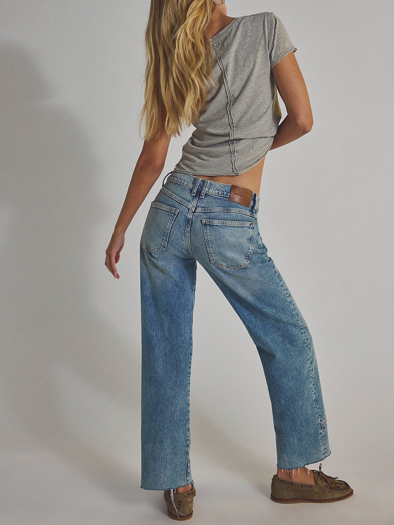 FREE PEOPLE Risk Taker Mid-Rise Straight Jeans