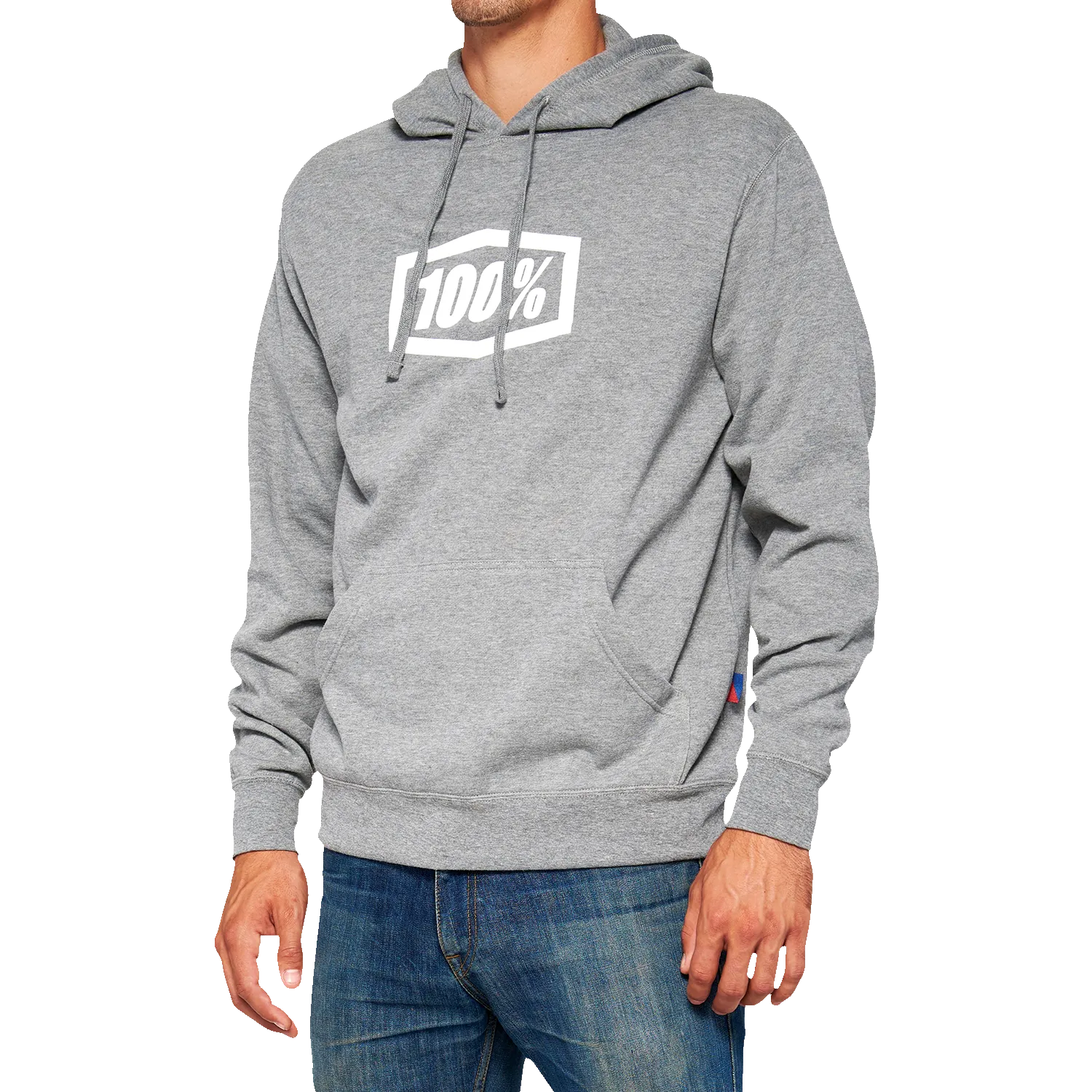 100% Icon Pullover Hoodie - Gray - Large 20029-00017