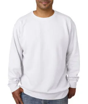 1566 Chouinard Adult Crew-Neck Blended Sweatshirt White Dirdye