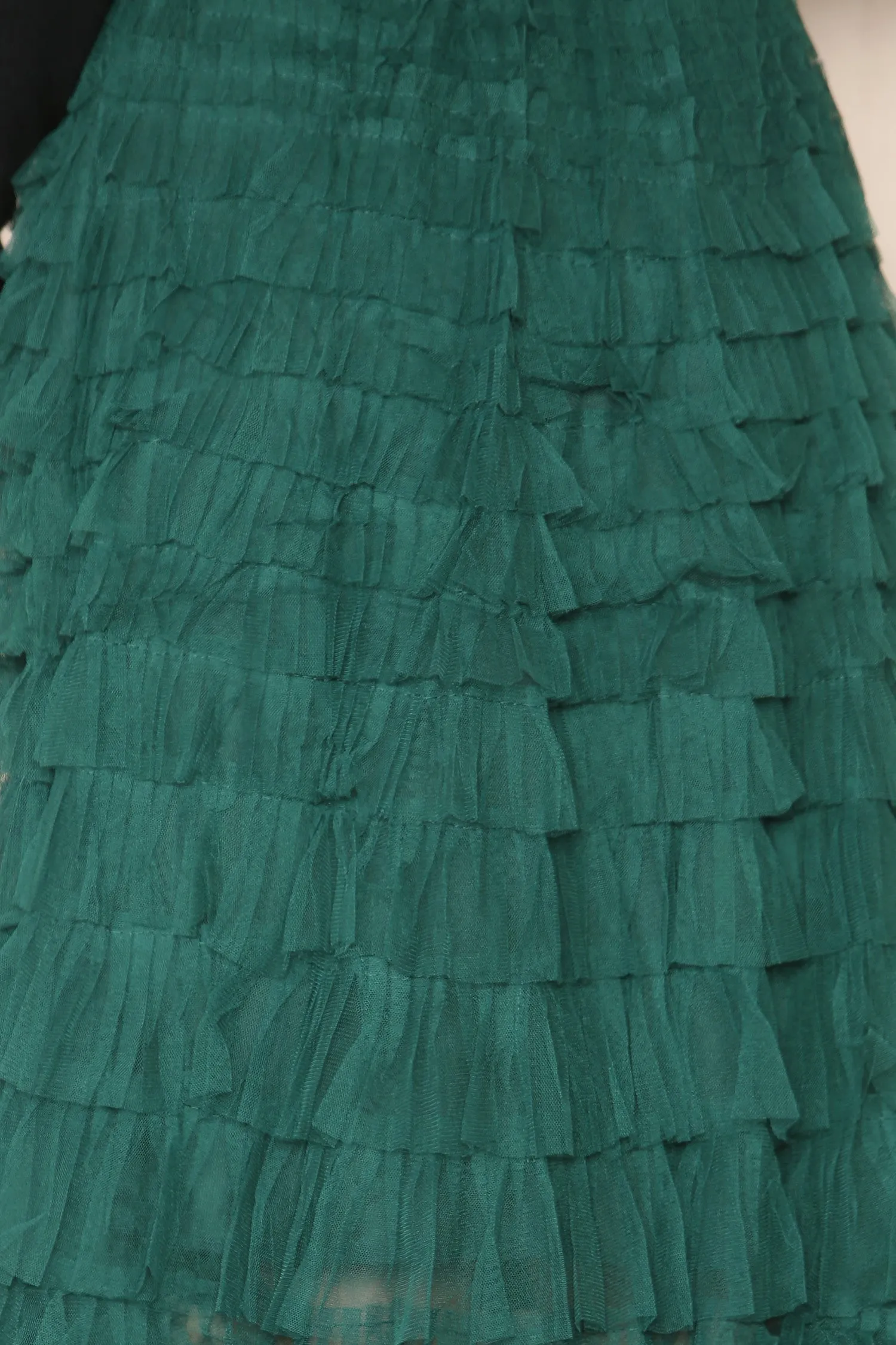 (2P. PACK) Tulle Frill Layered Mesh Skirt