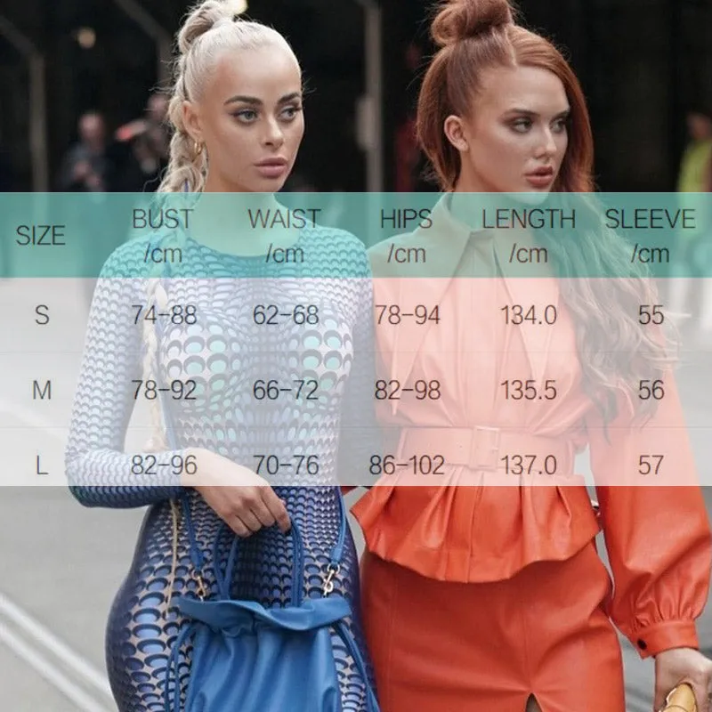 3D Blue Printed Jumpsuit