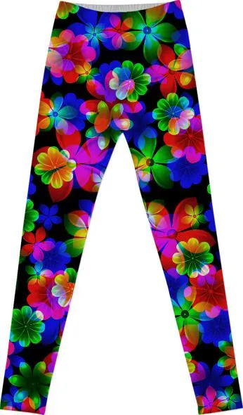 3D Bouquet of Flowers leggings