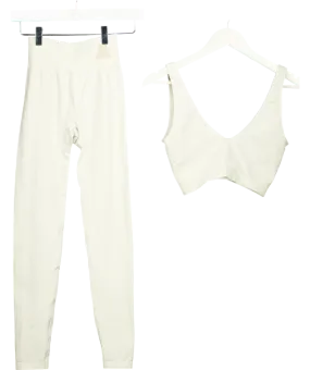 4th Arq Cream Sports Bra & Leggings UK S