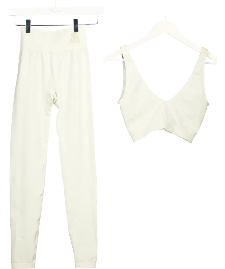 4th Arq Cream Sports Bra & Leggings UK S