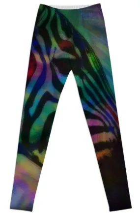 A DIFFERENT STRIPE ABSTRACT LEGGINGS