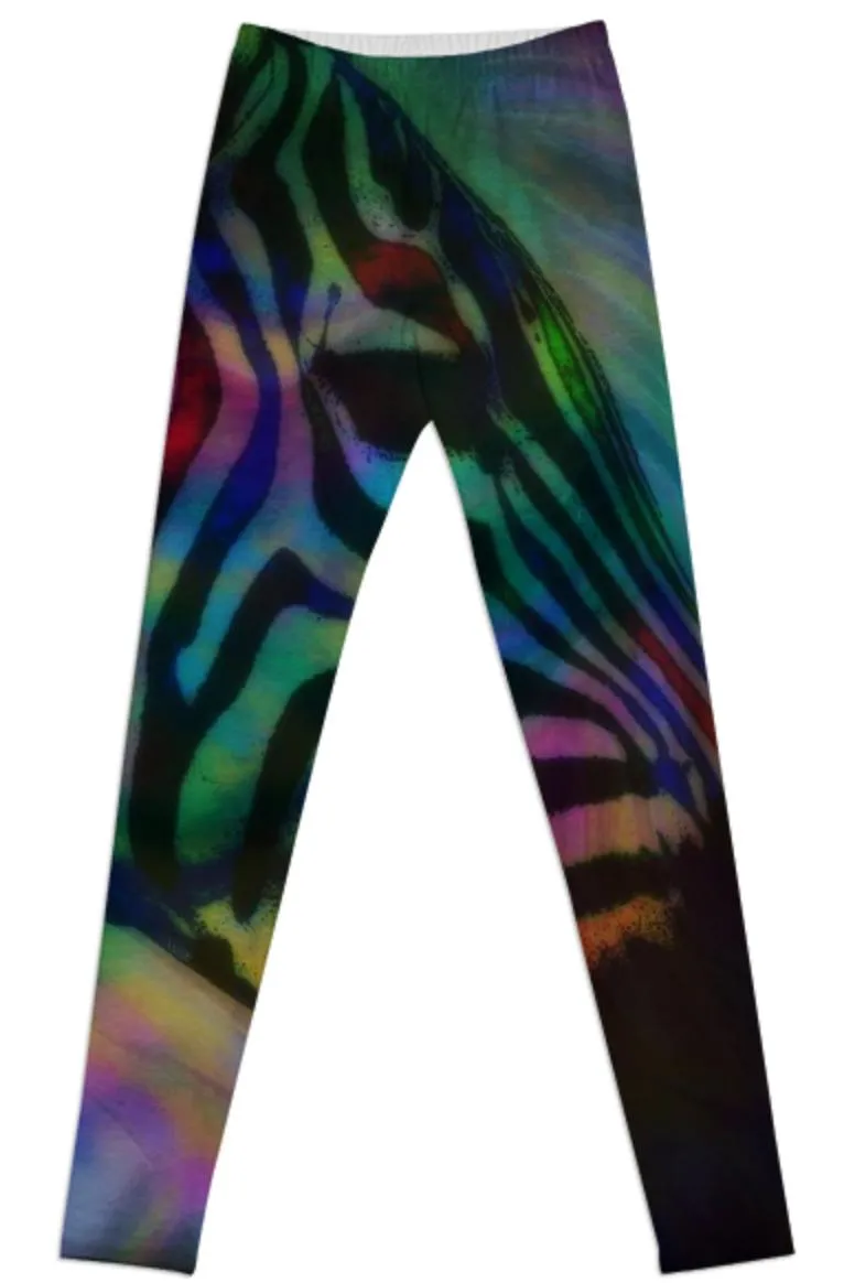 A DIFFERENT STRIPE ABSTRACT LEGGINGS