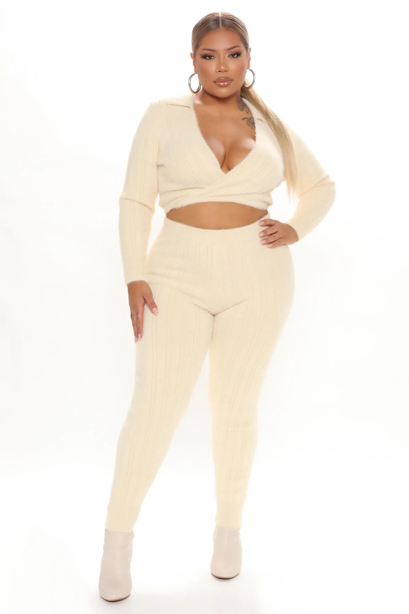 Alani Sweater Legging Set - Cream