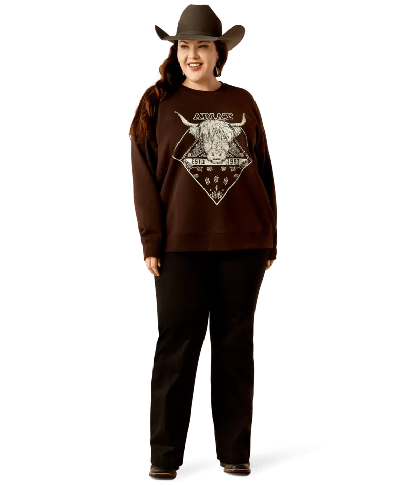 Ariat Women's Mole Taurus Oversized Crew Sweatshirt
