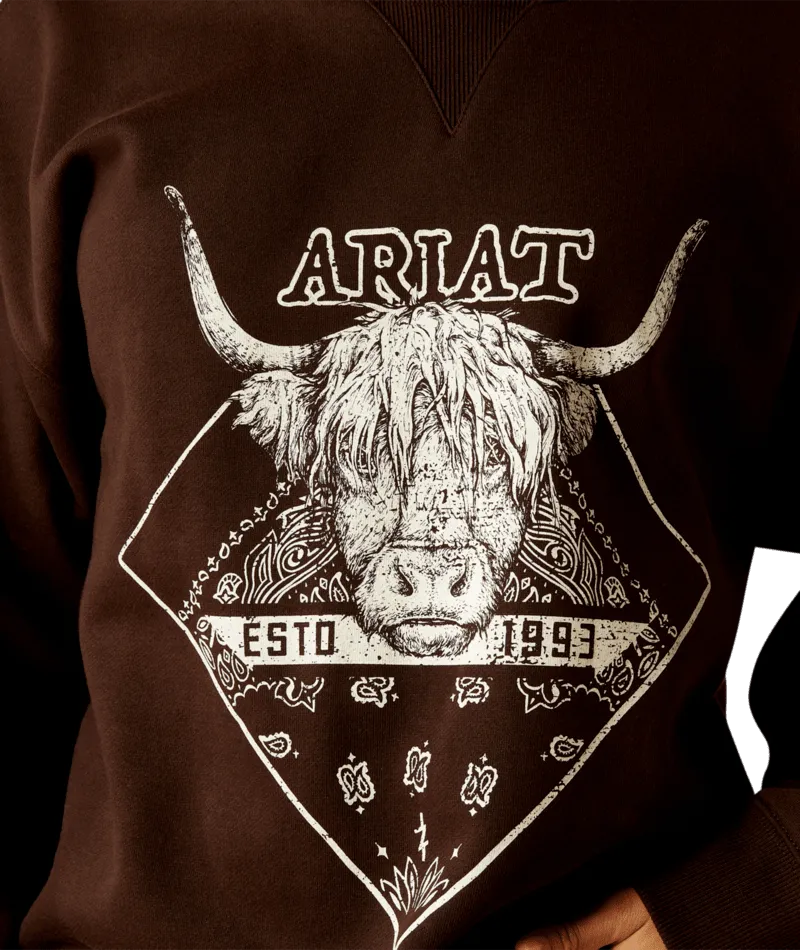 Ariat Women's Mole Taurus Oversized Crew Sweatshirt