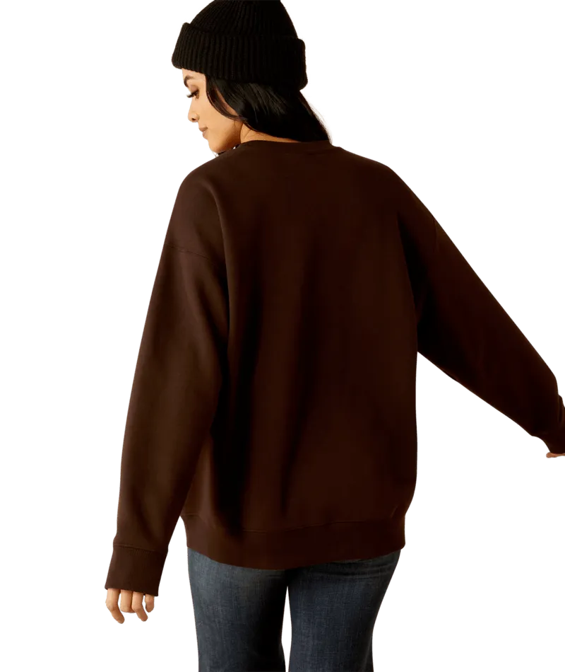 Ariat Women's Mole Taurus Oversized Crew Sweatshirt