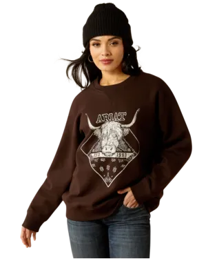 Ariat Women's Mole Taurus Oversized Crew Sweatshirt