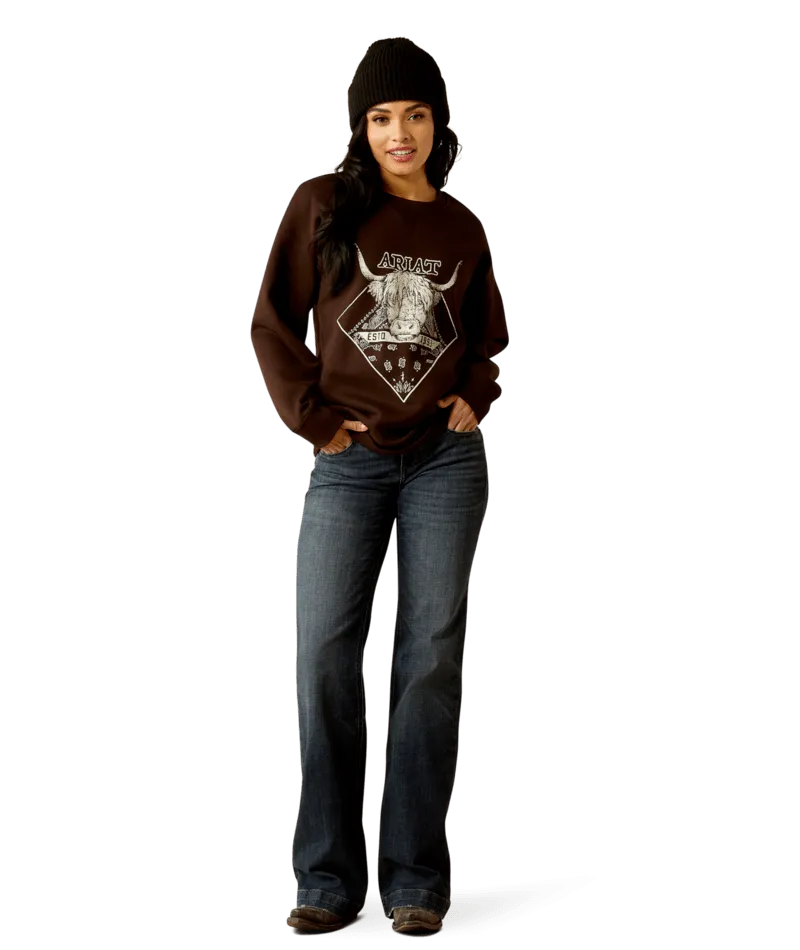 Ariat Women's Mole Taurus Oversized Crew Sweatshirt