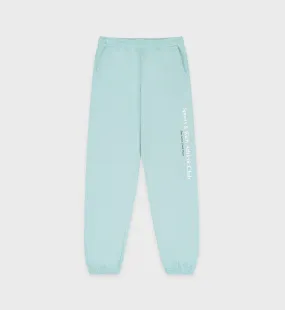 Athletic Club Sweatpant - Aqua/White