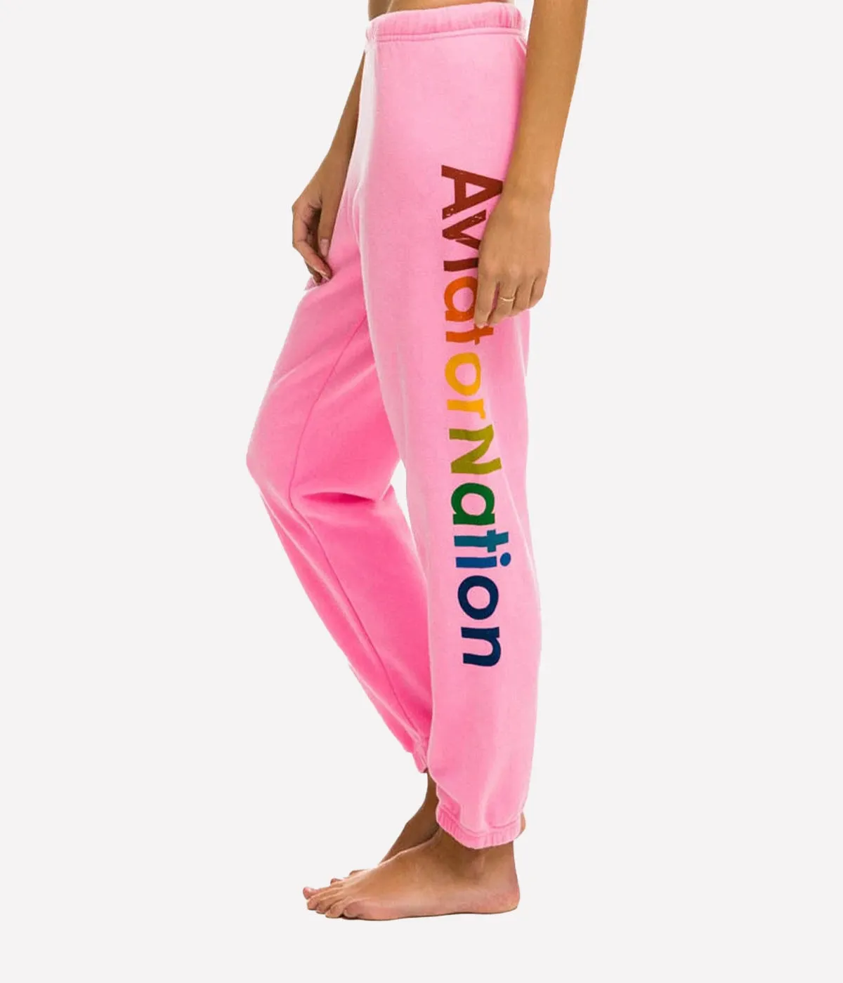 AV Sweatpants in Neon Pink