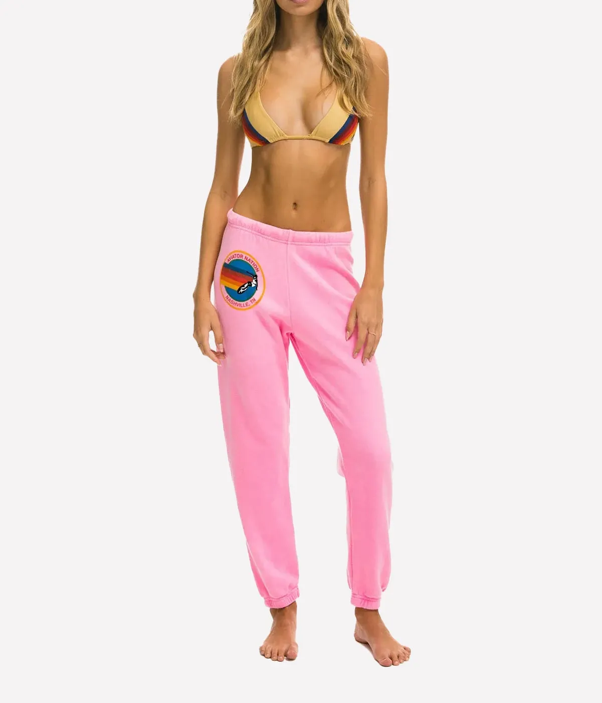 AV Sweatpants in Neon Pink