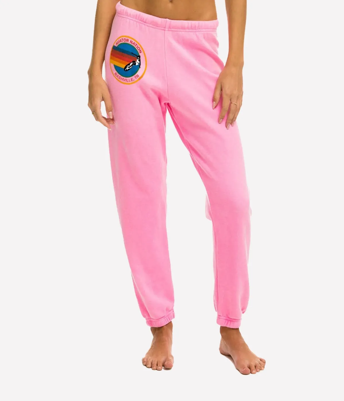 AV Sweatpants in Neon Pink