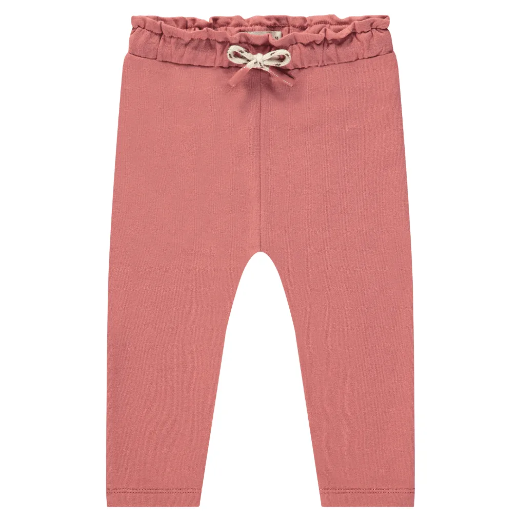Babyface Baby Girl Knitted Cardigan & Sweatpants Set - Powder/Rouge