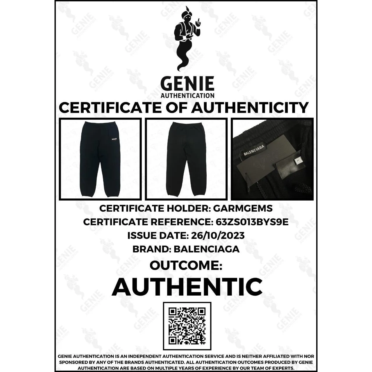 Balenciaga Political Campaign Logo Sweatpants